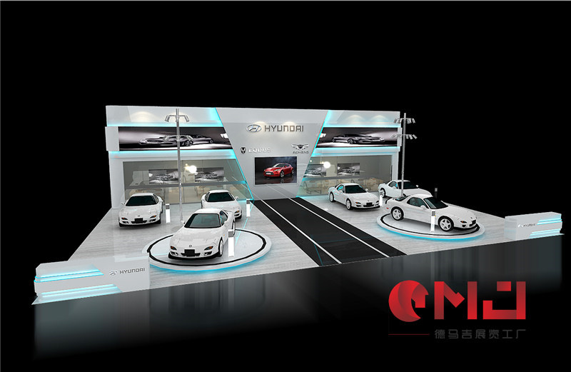 北京現(xiàn)代汽車展覽展示施工效果|車展